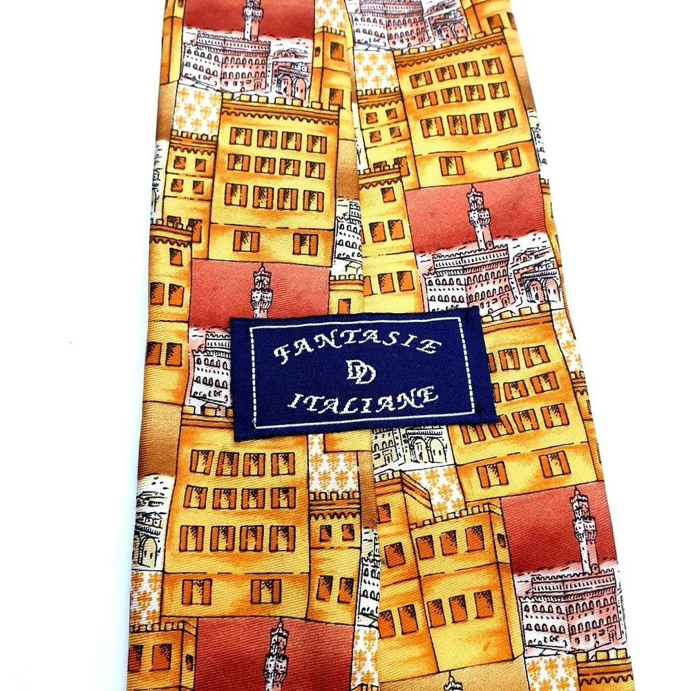 Fantaise Italiane Mens Italian Designer Necktie Accessory Office Work Casual - Picture 5 of 5